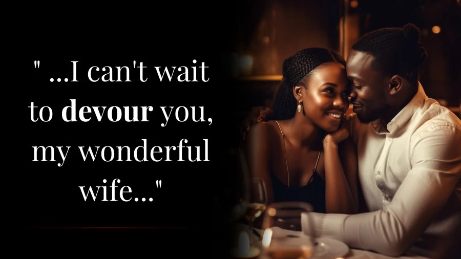 Happy couple chatting at a dinner table at a fine dining restaurant