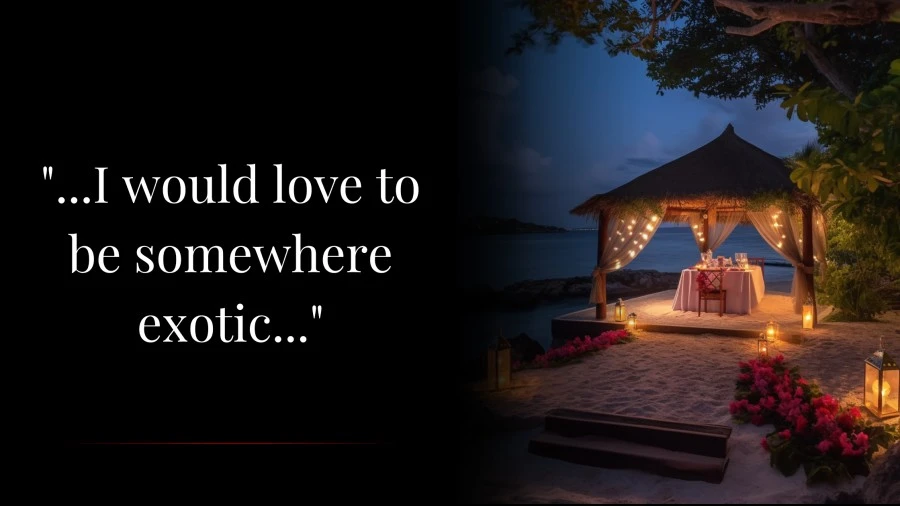 A romantic candlelit dinner table set up on a picturesque Jamaican beach