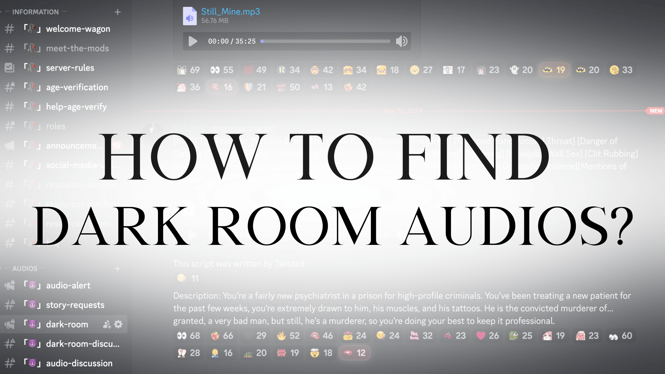 How to find a BKS darkroom audio?