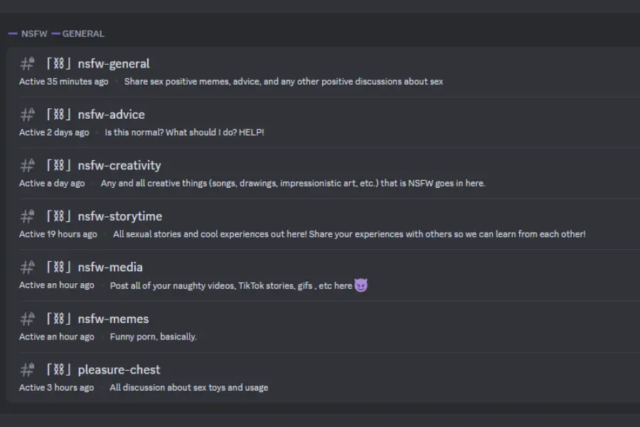 BKS NSFW discord channel